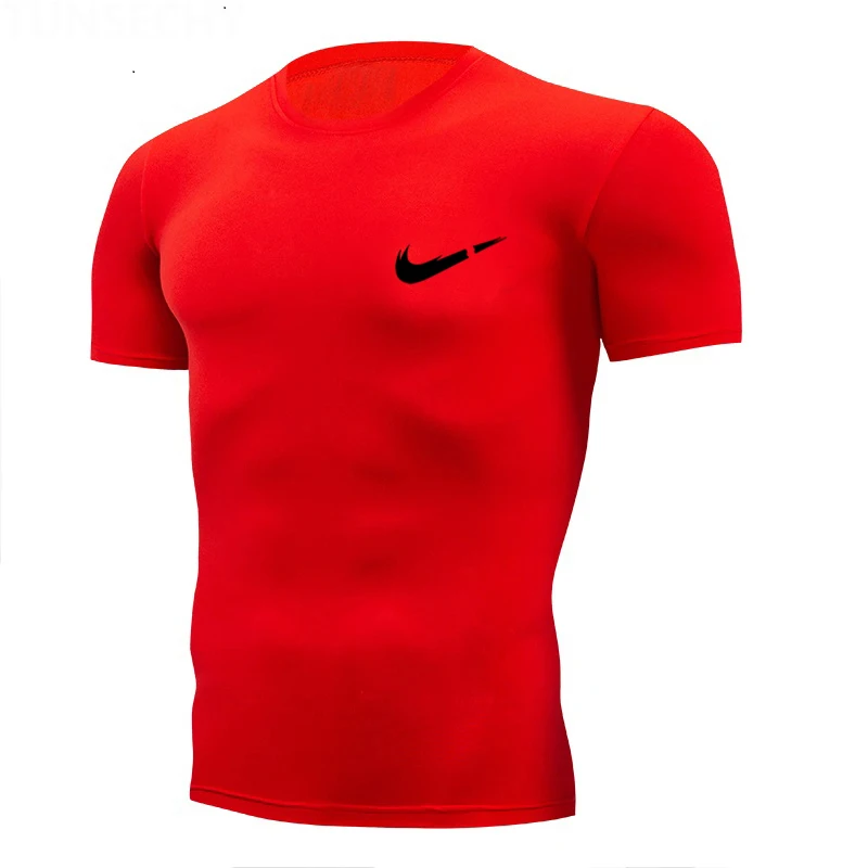Спортивные фитнес плотно облегающие футболки для мужчин s Slim Fit с короткими рукавами быстросохнущие спортивные футболки для бега мужские Рашгард jogger тренировочные футболки футбол спортивная одежда Джерси Топы мужские