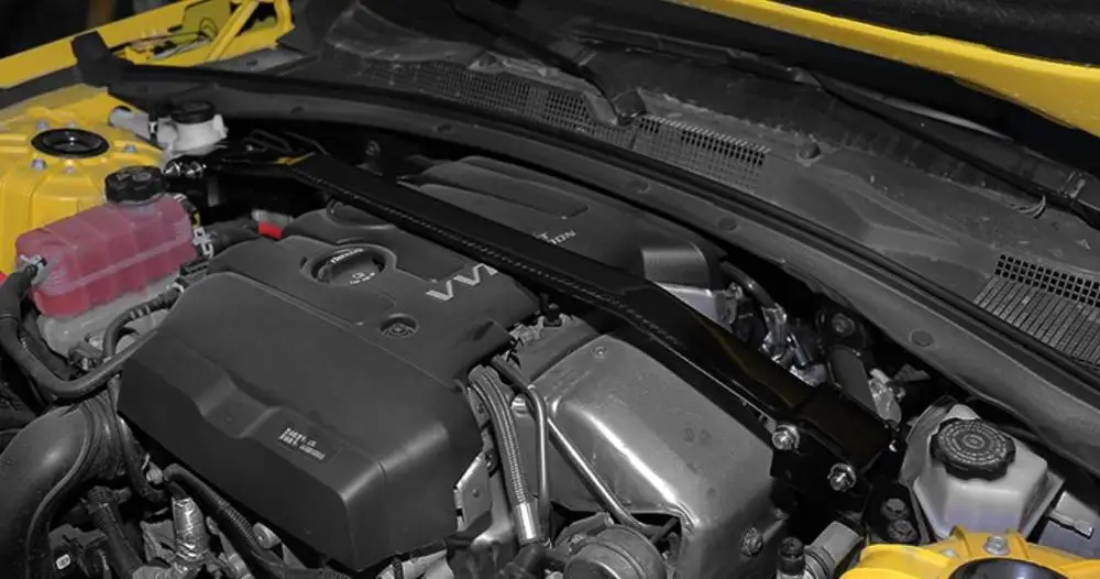 Для Chevrolet Camaro черный глянец из углеродного волокна башня Скоба стойки бар