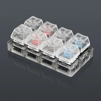 

8 Key Caps Testing Tool Cherry MX Switches Keyboard Tester Kit Clear Keycaps Sampler PCB Mechanical Keyboard