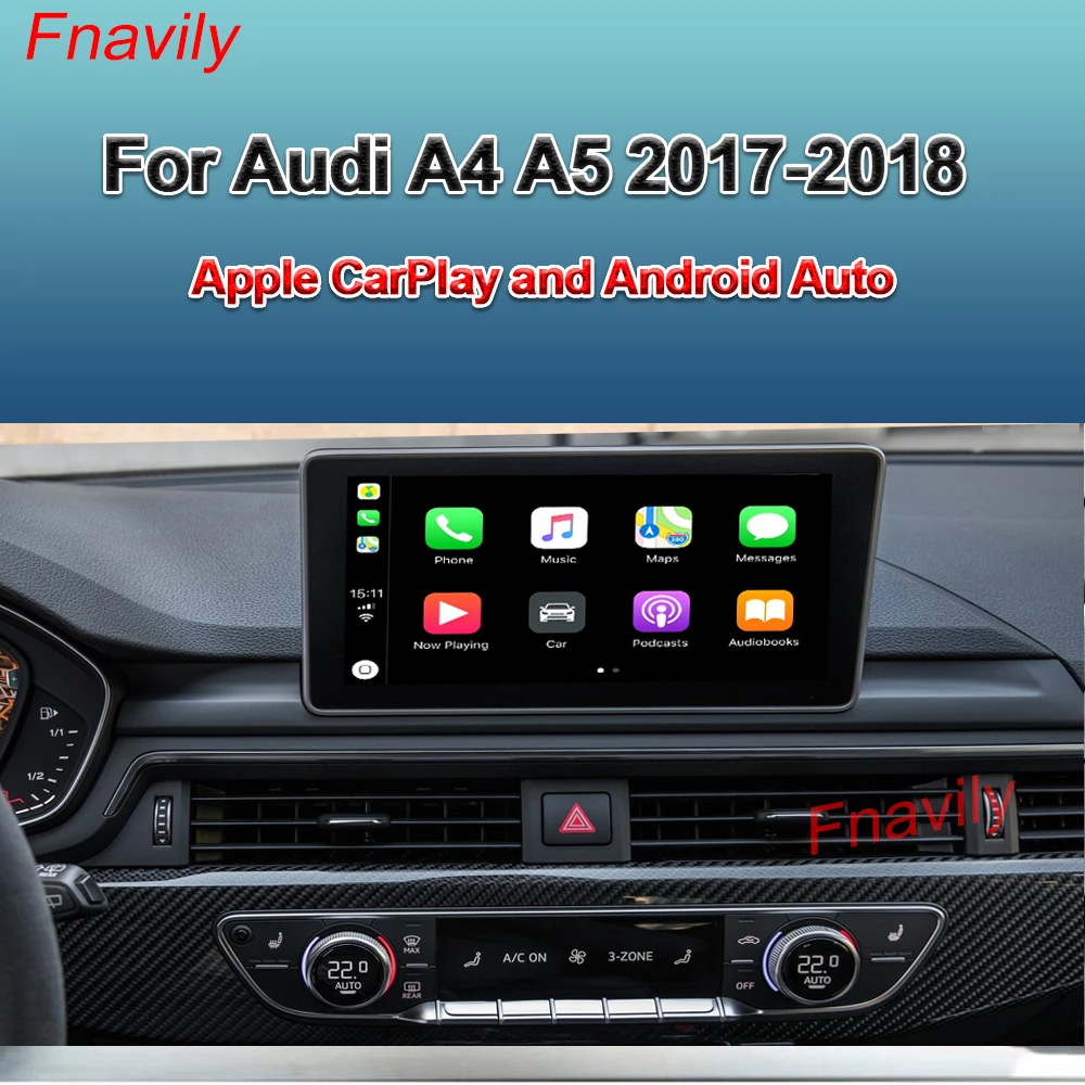 Fnavily OEM Retrofit Wireless CarPlay Box Waze Google Map For Audi A4