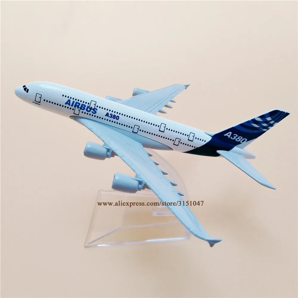 16 см сплав металлических прототипов воздуха A380 Аэробус 380 авиакомпаний модель самолета Модель самолета Стенд летательные аппараты детские подарки