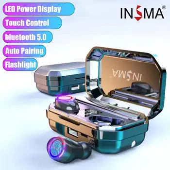 

INSMA M12 4000mAh bluetooth 5.0 Stereo Wireless Earphones Waterproof Earbuds With LED Display Sport Wireless Headsets Flashlight