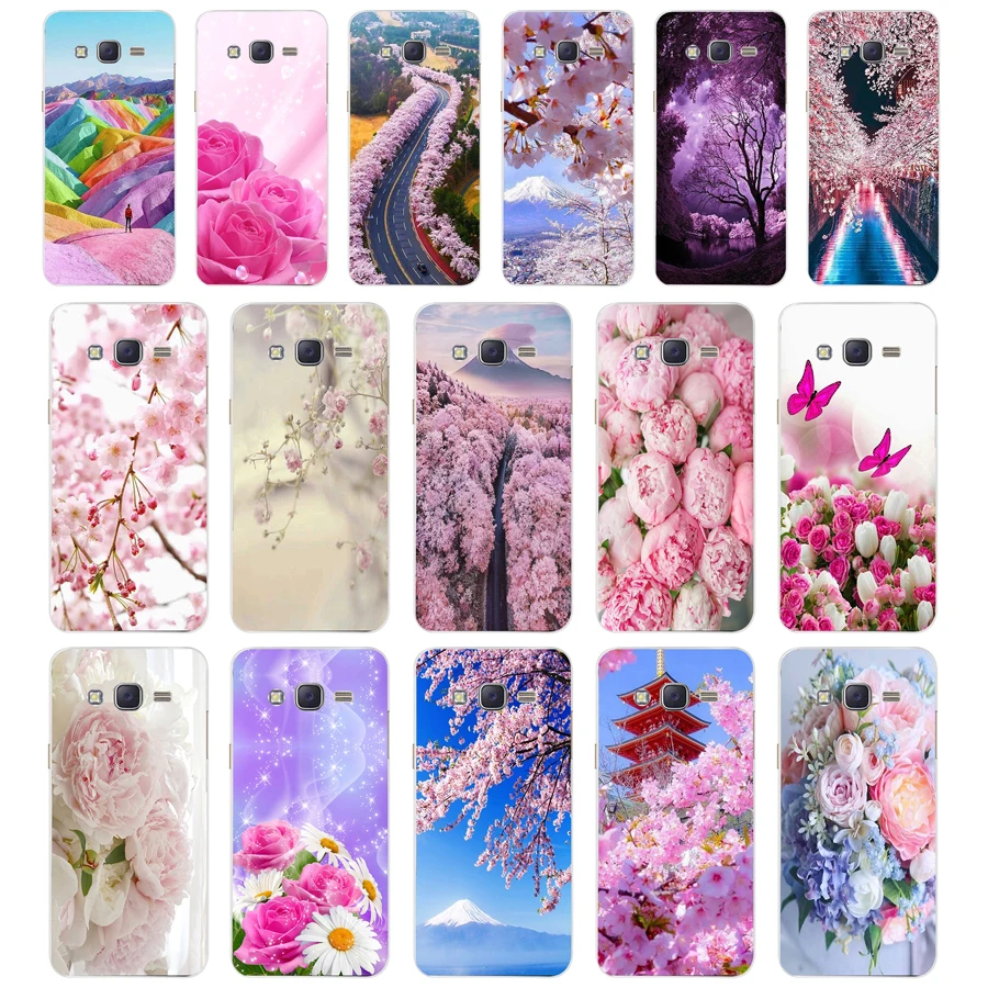 09 Custodia Protettiva In Tpu In Silicone Cherry Blossom Omsoft Per Samsung Galaxy J2 Pro J2 Core 2018 J4 Plus 2018 J5 J7 Prime Neo Case