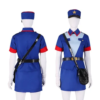 

Officer Jenny Cosplay Costume Woman Cute Blue Outfit Top+Skirt+Hat+Bag Anime Halloween Carnival Uniforms Custom Made