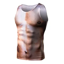 Напрямую от производителя Лидер продаж Wish3D Мышцы цифровой печати мужчин фитнес-плотно жилет без рукавов