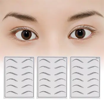 

3 Sheets Cosmetic Practice Skin Permanent Makeup Eyebrow Tattoo Practice Skin Fake Eyebrow For Beginner Learning Training