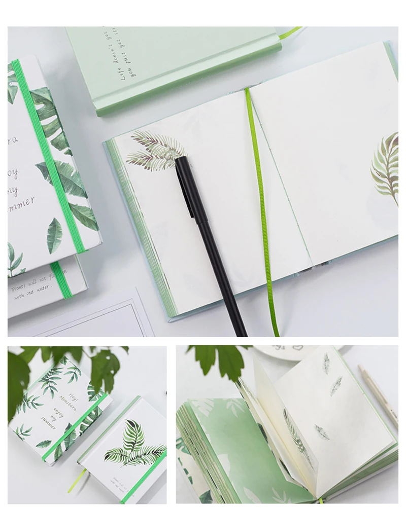 Креативный блокнот с листьями растений в твердом переплете для студентов