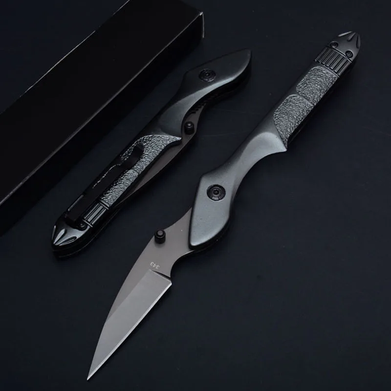 

Brand Black Titanium Pocket Folding Knife Tactical Hunting Survival Combat Knives EDC Multi Tool Aluminum Handle Military
