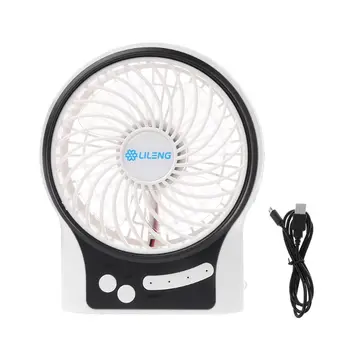 

LILENG Rechargeable Portable Fan, Battery Operated or USB Powered Fan, Handheld Fan with Internal and Side LED Light, Personal
