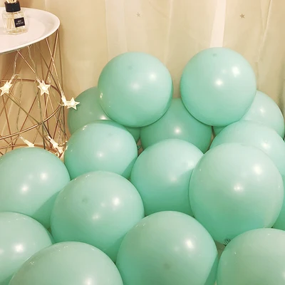 Темно-зеленый шар 30 шт./лот 5/10 дюймов круглые латексные шарики украшения для дня рождения взрослых гелиевые балоны свадебные принадлежности - Цвет: Tiffany blue
