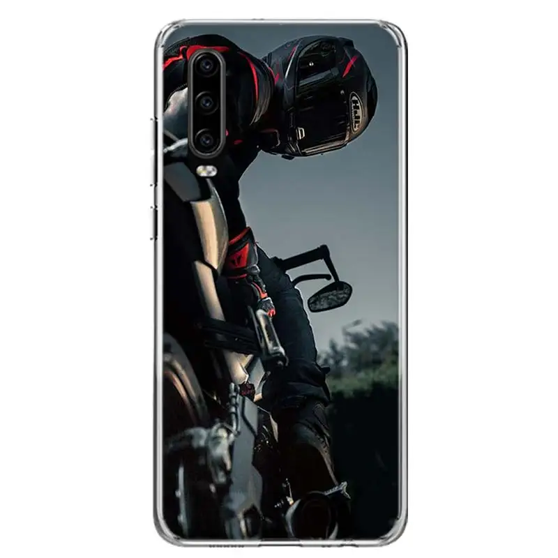 Moto Cross motorcycle sports Phone Case For Huawei P50 P40 Pro P30 Lite P20 P10 Mate 10 20 Lite 30 40 Pro Cover Coque Shell glass flip cover Cases & Covers