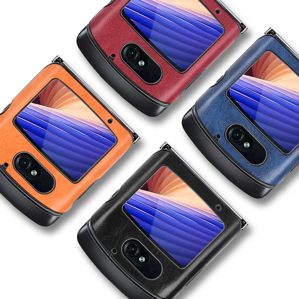 For Motorola Razr 5G Case 6.2&quot Lightweight Calfskin PU Leather lines Soft Edge Phone Moto 2020 2 Back Cover | Мобильные телефоны