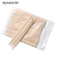 200pc Disposable Cotton Swab Lint Free Micro Brushes Wood Cotton Buds Swabs Ear Clean Stick Eyelash Extension Glue Removing Tool
