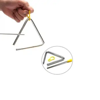 

1Pc Triangle Orff Musical Instruments Band Percussion Educational Musical Triangolo for Children 4/5/6/8/10inch Hot Selling