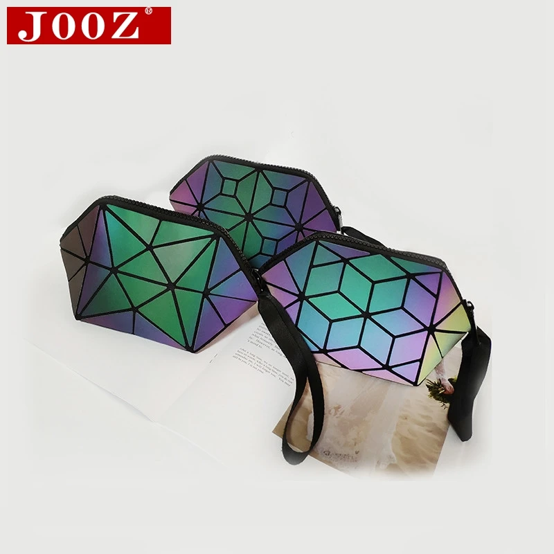 JOOZ Для женщин мини-клатч в виде геометрических фигур в клетку световой косметичка Дамская наручные складной хранения клатч, высокое качество ручные сумки