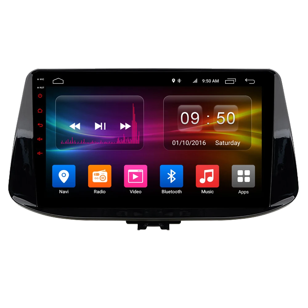 Автомагнитола RoverOne Android 10 Восьмиядерный процессор I30 GPS для Hyundai 2017 сенсорный