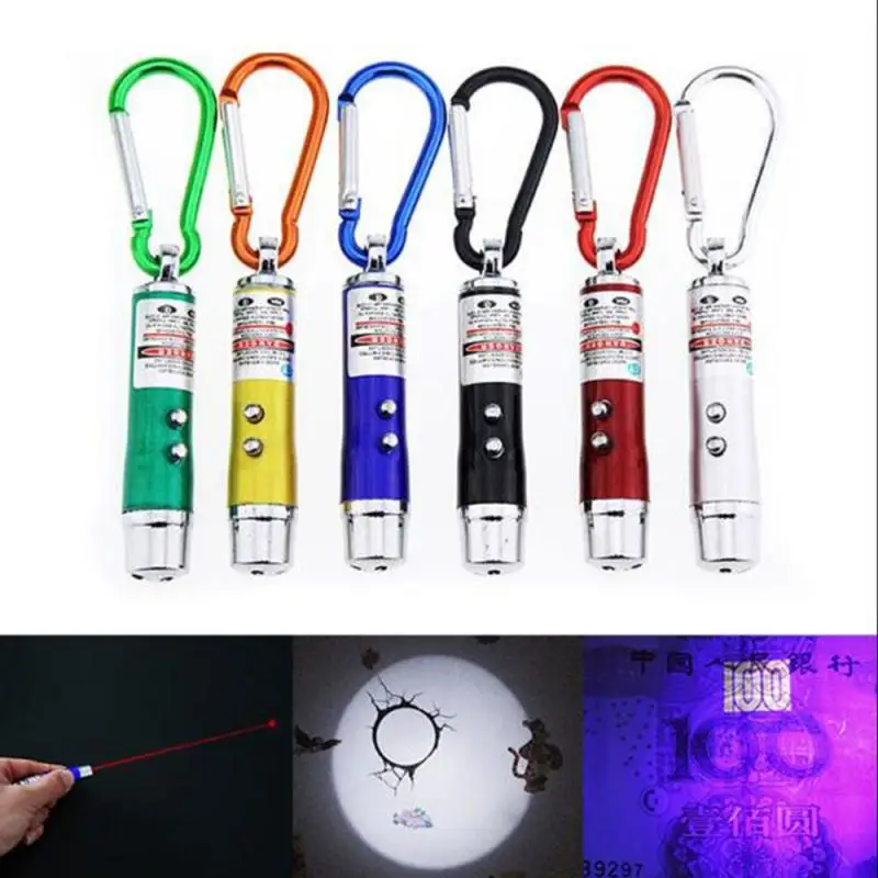 1pc NEW Cat Mini Laser Lazer Pen Portable 2types Funny Red Dot Laser Light Toy Pointer Keychain Keyring For Cat Dog Puppy Play