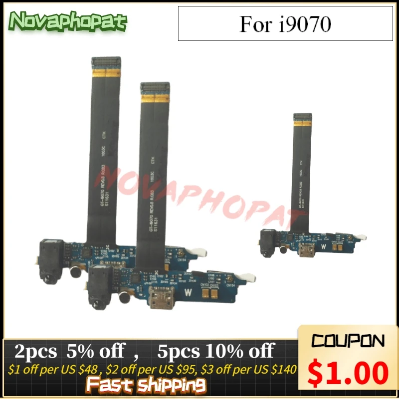Novaphopat Di Ricarica Flex Per Samsung Galaxy S Advance I9070 Connettore Del Caricabatterie Micro Usb Dock Cavo Della Flessione Del Microfono + Tracc