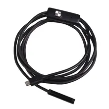 Эндоскоп 1,5 м для Android 7 мм камера телефона IP67 Светодиодный жесткий кабель бороскоп трубка змея видео HD водонепроницаемый USB осмотр