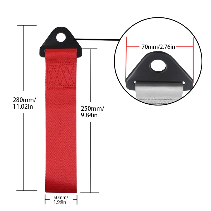 YOLU буксировочный трос высокая прочность нейлоновый трейлер буксировочные тросы гоночный автомобиль универсальное буксировочное кольцо ремень буксировочный ремень бампер прицеп