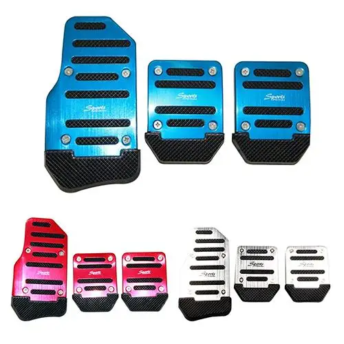 Universal Aluminum Manual Transmission 3Pcs Cars Non slip Pedal Manual Car Brake Clutch