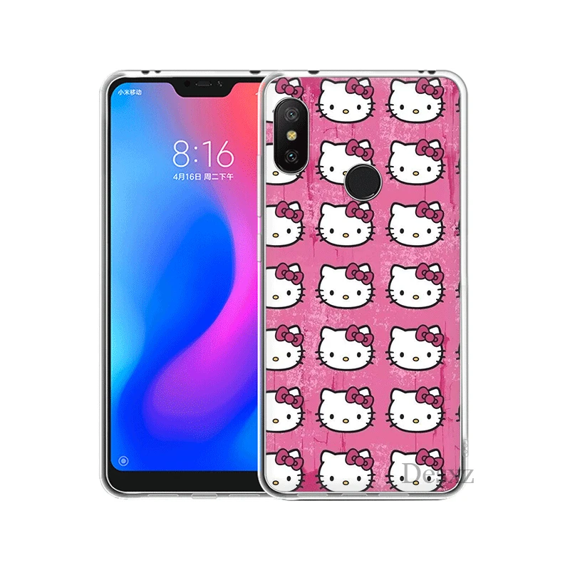 Чехол для мобильного телефона для Xiaomi Redmi Note 4 4X3 5 6 7 Pro 5A жесткий чехол милый розовый hello kitty
