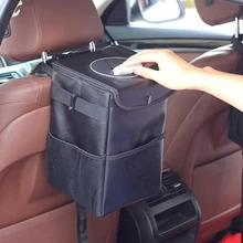 AOZBZ автомобильный мусорный ящик Оксфорд с крышкой и боковыми карманами герметичный водонепроницаемый автомобильный мешок для мусора для автомобиль внедорожник Грузовик