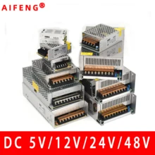 AIFENG zasilacz impulsowy 110 V/220 V do 5V 12V 24V 48V zasilacz LED CCTV/taśma LED AC do źródła prądu stałego zasilacz(China)