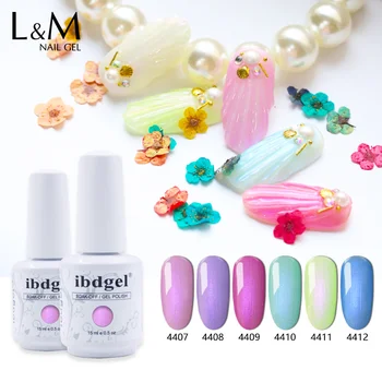 

12pcs /set ibdgel brand wholesale Hight quality Nail Gel Polish Shell Pearl Glue Series UV Gel Art Soak Off LED Gelpolish Nails