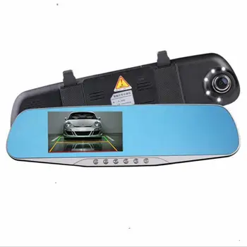 

Full 1080P Car DVR Camera 4.3 Inch Dual Lens Mirror Rear View Video Driving Recorder Night Vision Dash Cam