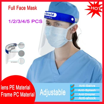 

Маска Full Face Mask Transparent Face Shield Safety Full Face Cover Mask Anti-Droplet Face Covering Mask Anti-splash Mask