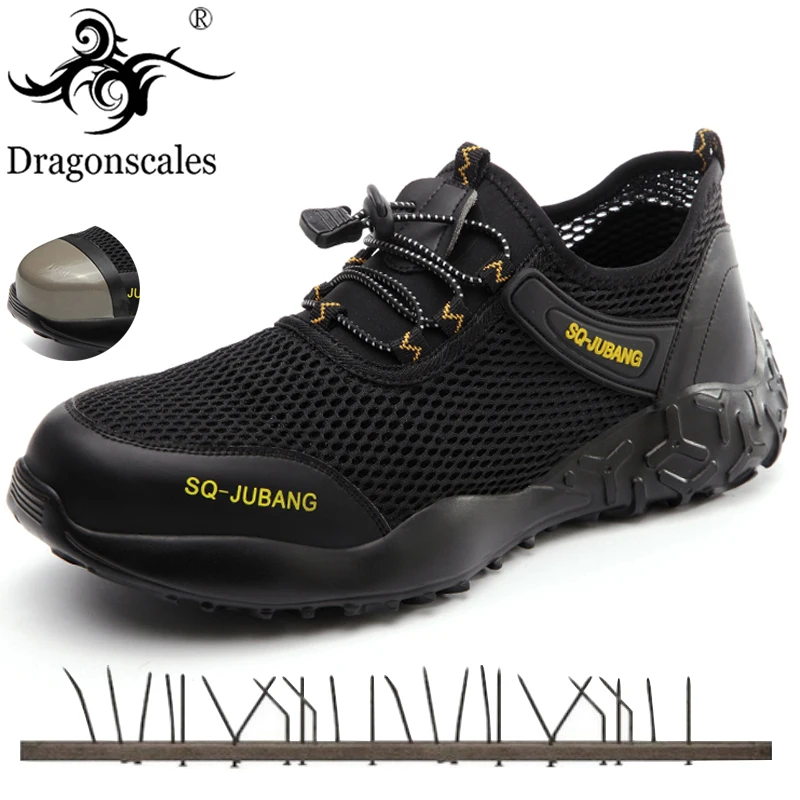 

Dropshipping Lightweight Work Safety Shoes Men Steel Toe Safety Shoes Puncture-Proof Sneakers Breathable Indestructible Boots