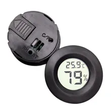 Термометр для питомца гигрометр круглый цифровой ЖК-дисплей контроль температуры и влажности