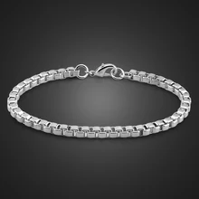 Новая мода мужские ювелирные изделия 925 серебро коробка браслет для мужчин Корейский тренд личности женщина браслет