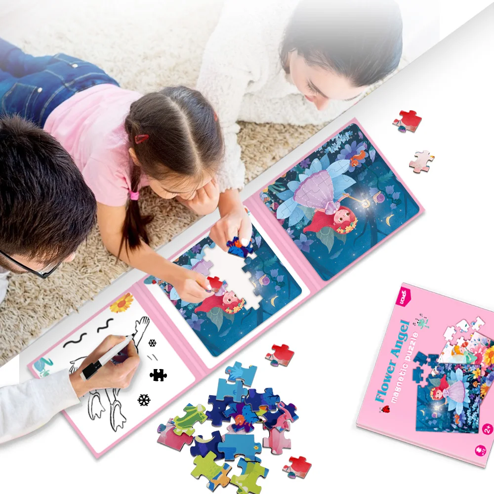 72 шт. пазл Цветок Ангел Магнитный Детские пазлы детские дошкольные развивающие