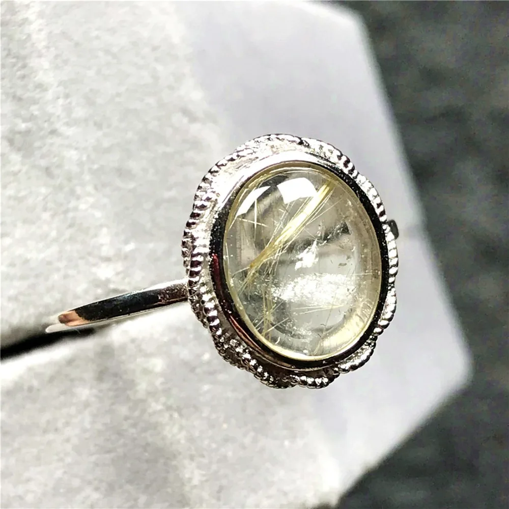 Gold Rutilated Quartz Ring (153)