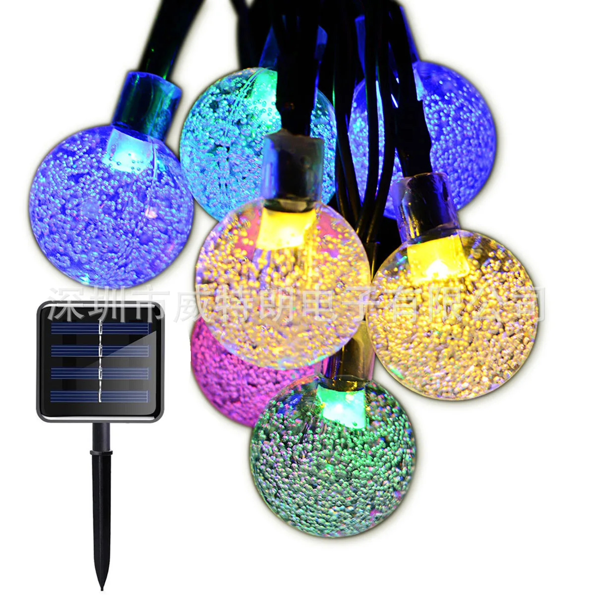

Solar-powered String Lights 100LED qi pao zhu String Lights Outdoor Waterproof Garden Christmas jie ri zhuang shi ting LED Color
