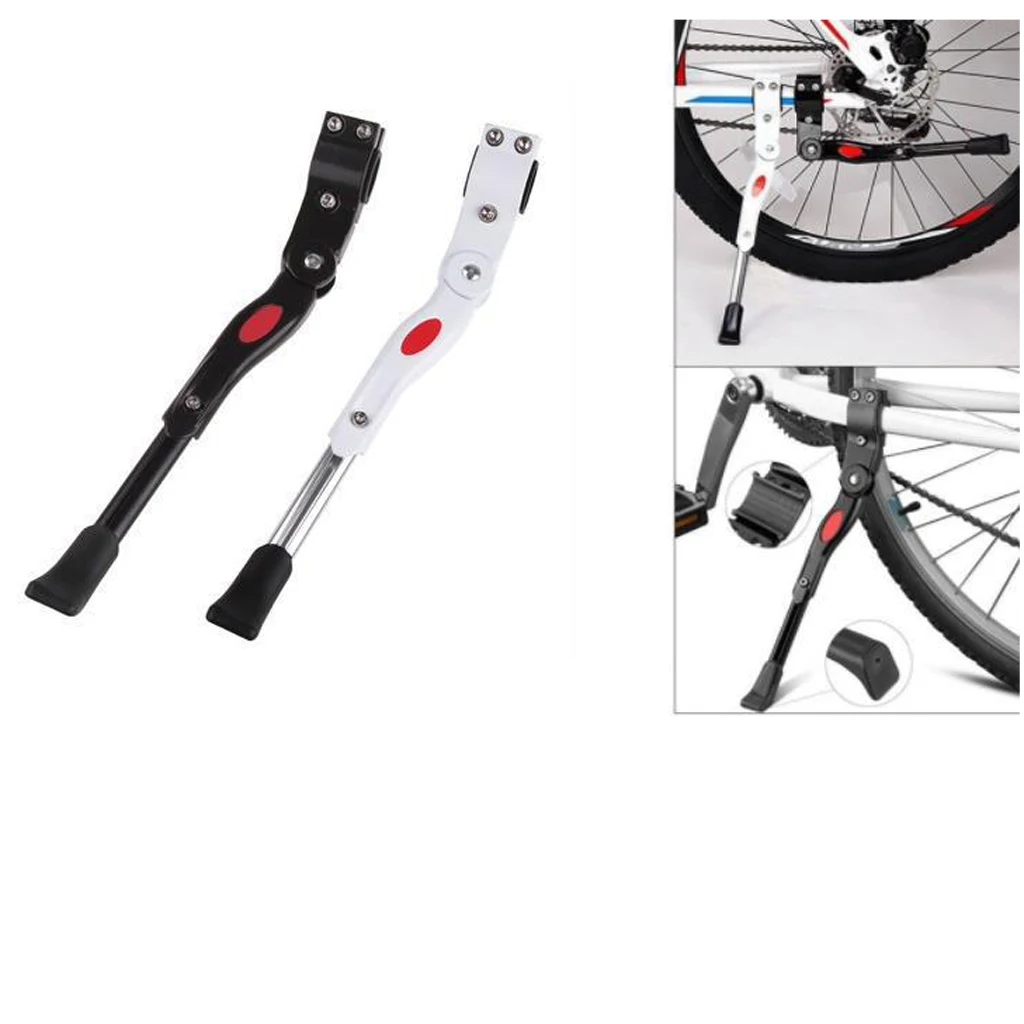 Cycling Bicycle Kickstands Single-Side Bike Stand Aluminum Alloy Bicycle Parts for 22-27'' Sports Road Bike Mountain Bike