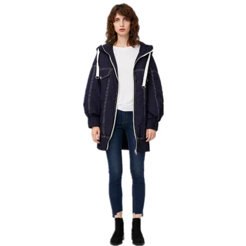 

Winter Jacket Women 2019 New Hooded Down Coat Zippers Pocket Women Jacket Female Warm Winter Women Down Jacket Casual Outerwear