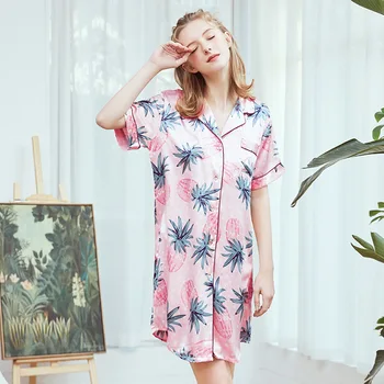 

New Lady Summer Kimono Robe Chinese Womens Rayon Bath Gown Short Yukata Nightgown Sleepshirts Nightdress Pijama Mujer M-XL