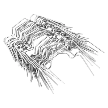 

50Pcs Stainless Steel Greenhouse W Clips Spring Wire Glazing Glass Frame Fixing Clamp