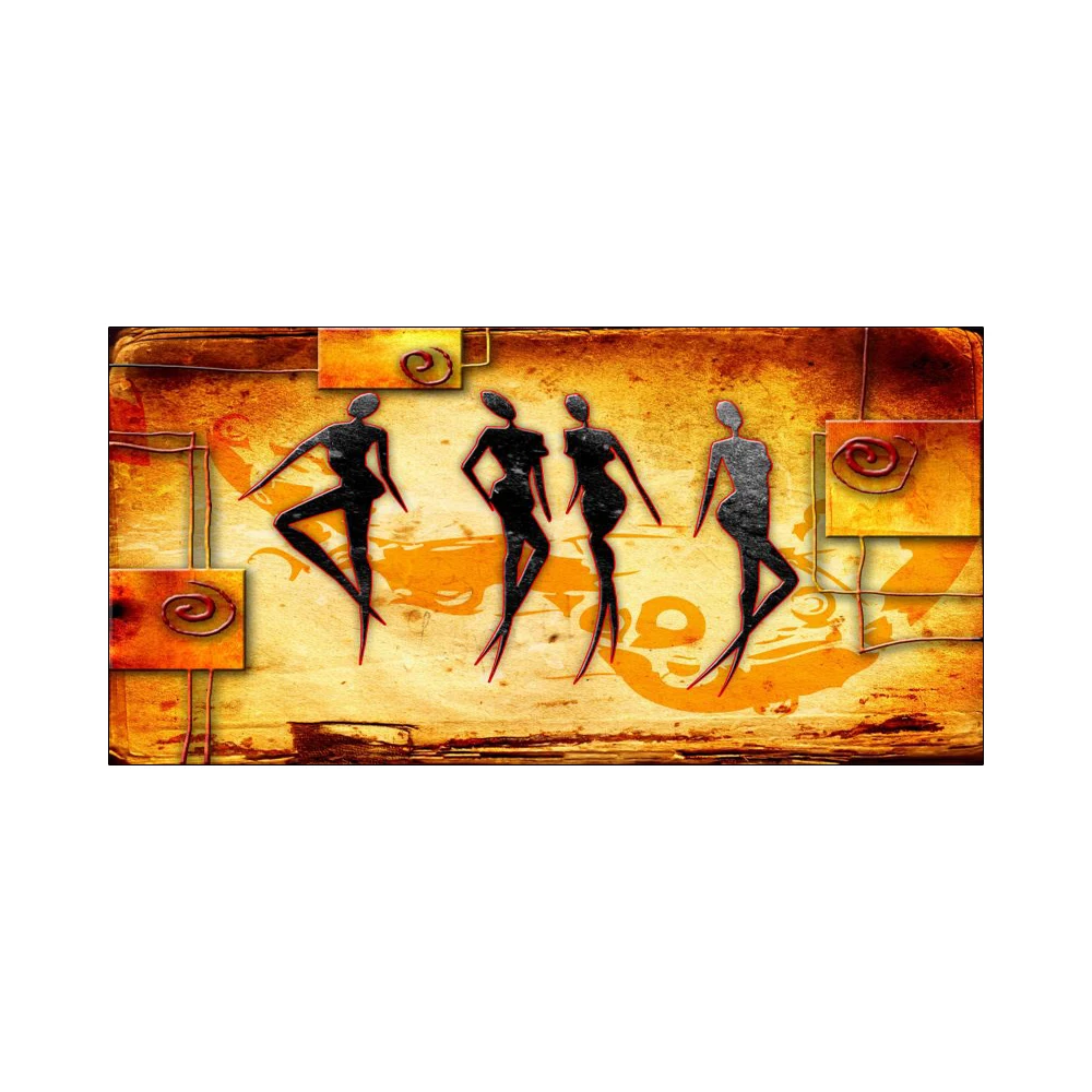 thumbnail image 1 of Pintura al óleo de una pieza de mujer africana sobre lienzo, imágenes de arte de pared abstracto de gran tamaño para sala de estar, decoración del hogar vintage, sin marco, 1 of 5