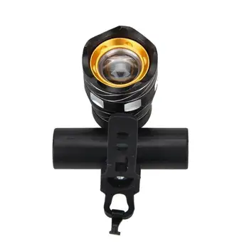 

USB Rechargeable T6 LED MTB Bike Headlight Bicycle Front Light Black/Gold 1Pc