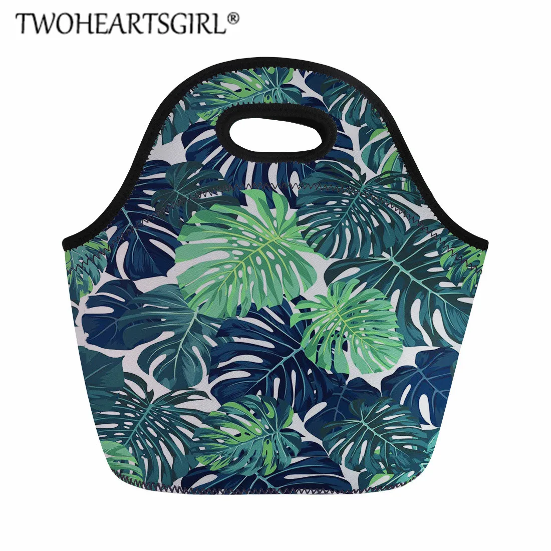 Twoheartsgirl, модная, с 3d принтом гибискуса, Неопреновая, теплая, с цветочным рисунком, сумка для обеда для женщин, для путешествий, пикника, для детей, сумка для обеда, сумки - Цвет: L5510Z20