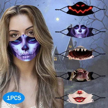 

1pc Unisex Party Funny Facemask Cotton Washable Mask For Face Mouth Adjustable Ear Hook Mask Mascarillad Reutilizables Masque