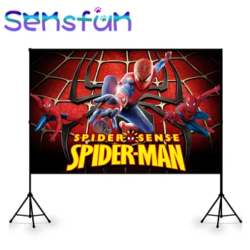 

ZY349 Cartoon Spiderman Backdrop for Kids Birthday Party photoshoot background Custom Cake table Banner Decor Photo Backdrops
