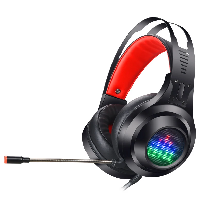  Gaming Headset with Virtual 7.1 Surround Sound Game Headphones With Dancing LED Notes for PC Comput