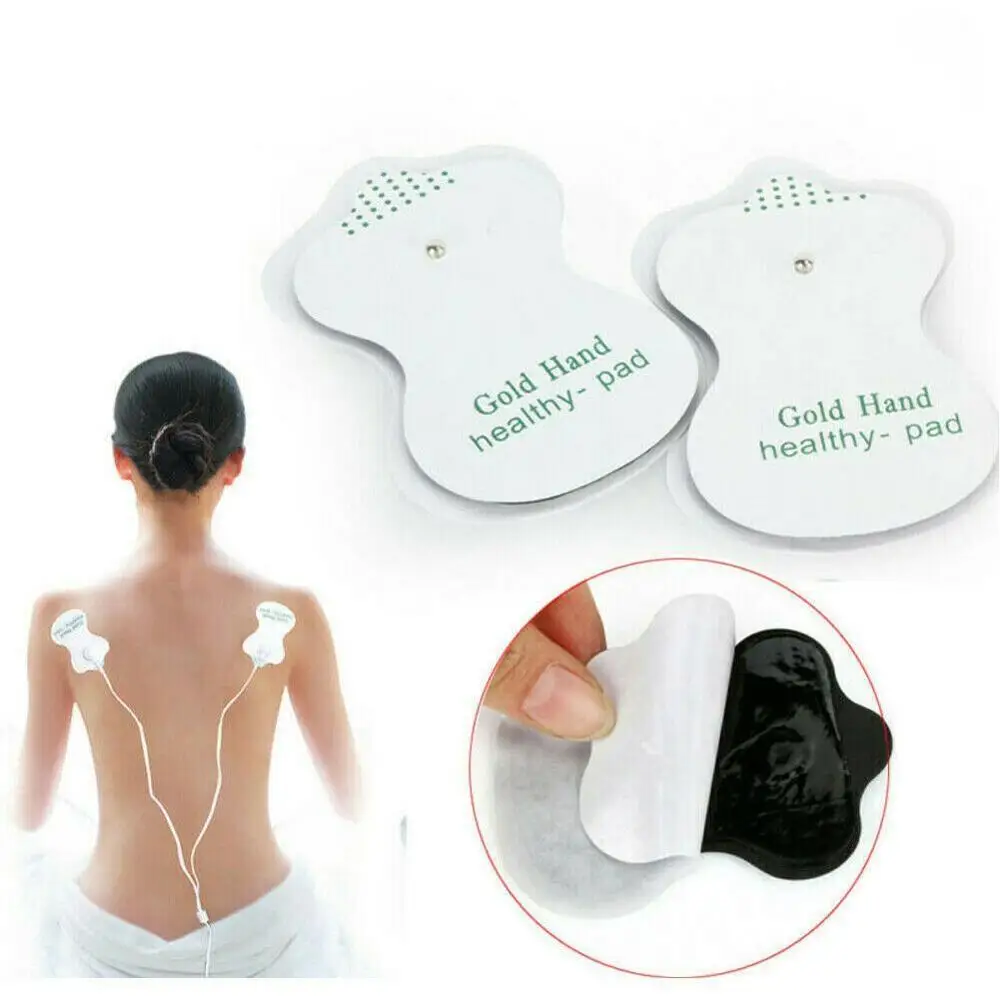 1Pair Extra Adhesive Gel Snap Electrode Pads Tens Unit Electro Sticker Slimming Patch for