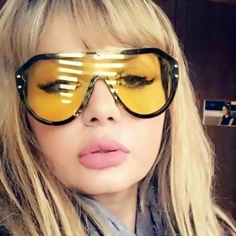 Роскошные дизайнерские женские желтые Солнцезащитные очки Модные оттенки 2019