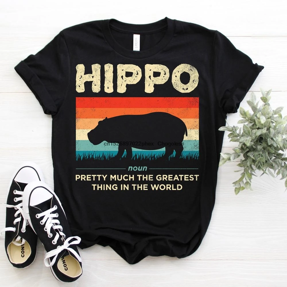 Funny Hippo Definition Hippopotamus Vintage Retro T Shirt Cute Hippos  African Wildlife Animals Lover Zoo Trip Party - Tailor-made T-shirts -  AliExpress